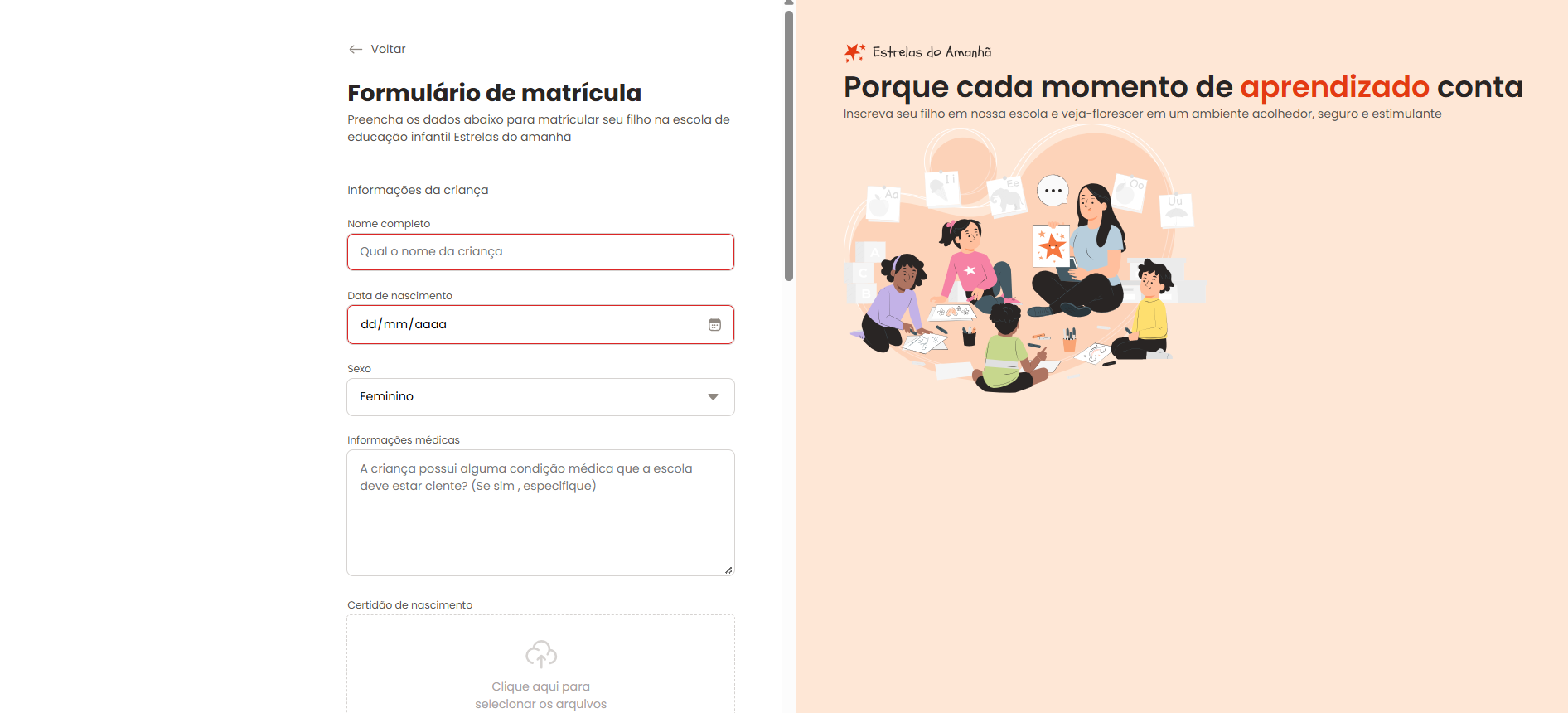 formulario de matricula 